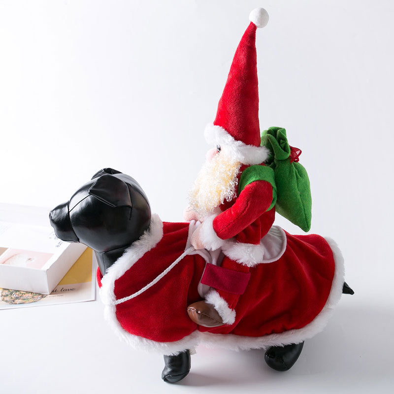 HKM-9654461 Cozy Red Christmas Clothes for Cats and Dogs, Sizes S-XL, Made from Coral Fleece
