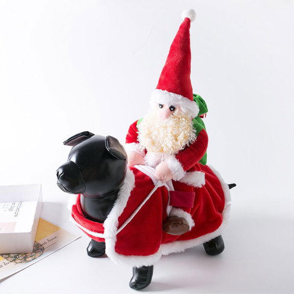 HKM-9654461 Cozy Red Christmas Clothes for Cats and Dogs, Sizes S-XL, Made from Coral Fleece