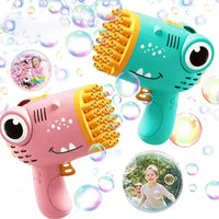 HKM-965523 40-Hole Cartoon Dinosaur Automatic Bubble Maker for Kids - Fun Bubble Blowing Machine