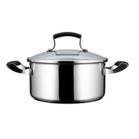 HKM-965587 Non-Stick Stainless Steel Cookware Set - Saucepan and Frying Pan for Kitchen Use