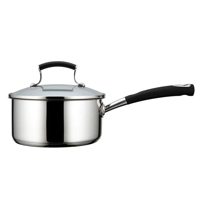 HKM-965587 Non-Stick Stainless Steel Cookware Set - Saucepan and Frying Pan for Kitchen Use