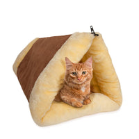 HKM-9656125 Foldable Light Brown Dog Kennel Nest - 83x52 cm Cloth Pet Bed