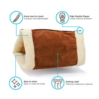 HKM-9656125 Foldable Light Brown Dog Kennel Nest - 83x52 cm Cloth Pet Bed