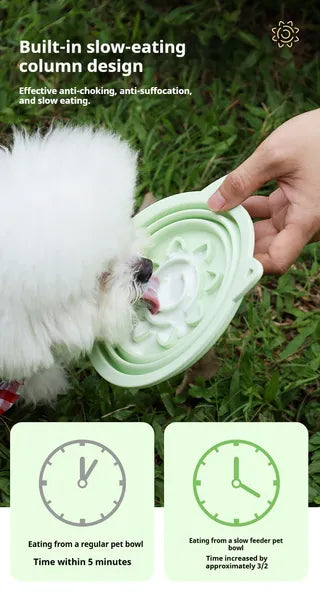 HKM-9656253 Portable Collapsible 3-in-1 Dog Bowl with Strong Suction Cups and Hanging Hook
