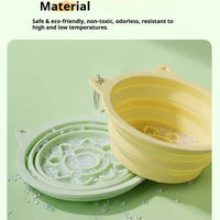 HKM-9656253 Portable Collapsible 3-in-1 Dog Bowl with Strong Suction Cups and Hanging Hook
