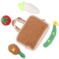 HKM-9656893 Dog Puzzle Toy with Vegetable Basket for Training and Decompression - Polar Fleece Material