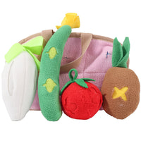 HKM-9656893 Dog Puzzle Toy with Vegetable Basket for Training and Decompression - Polar Fleece Material