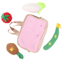 HKM-9656893 Dog Puzzle Toy with Vegetable Basket for Training and Decompression - Polar Fleece Material