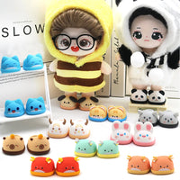 HKM-965715 Cute Cotton Doll Pet Slippers - Shark, Rabbit, Dog, Pig - DIY Dressing Accessories for Kids
