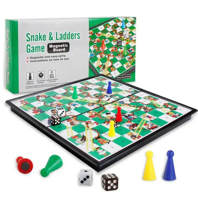 HKM-965843 EPT Magnetic Snakes and Ladders Board Game Set for Family Fun