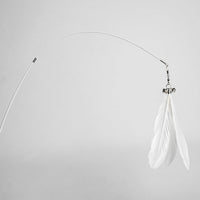 HKM-9659325 Telescopic Cat Toy with Removable Feather Bell, Adjustable 48-80cm Fiber Rod