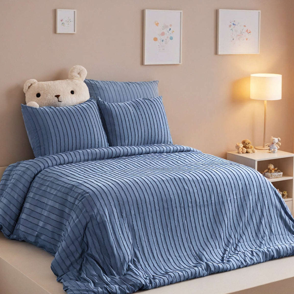 HKM-966035 Microfiber Polyester Quilt Cover and Pillowcase Set - Soft, Durable Bedding Essentials