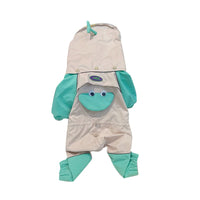 HKM-9660605 Waterproof Khaki Pet Poncho for Schnauzers - Casual Cartoon Raincoat