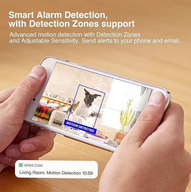 HKM-966099 2K WiFi Security Camera Charger with Smart Motion Detection and Loop Recording