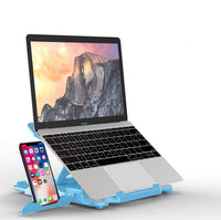 HKM-966099 Notebook Stand with Mobile Phone Holder - Air Cooling, Classic Black, Ivory White, Sakura Pink, Youth Blue