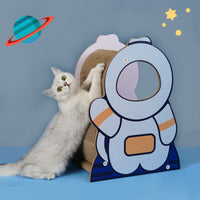 HKM-9662013 Astronaut-Themed Corrugated Cat Nest and Scratching Board, Large Size