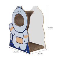 HKM-9662013 Astronaut-Themed Corrugated Cat Nest and Scratching Board, Large Size