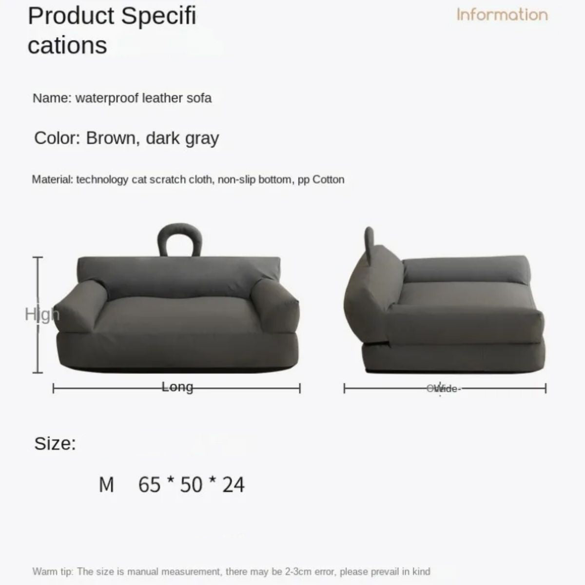 HKM-9663293 Universal Removable and Washable Dog Bed – Four Seasons Waterproof Pet Sofa for Medium and Small Dogs
