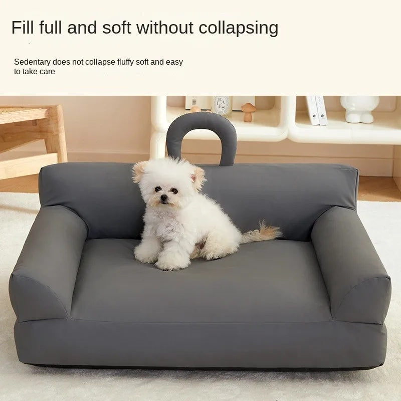 HKM-9663293 Universal Removable and Washable Dog Bed – Four Seasons Waterproof Pet Sofa for Medium and Small Dogs