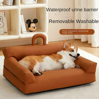 HKM-9663293 Universal Removable and Washable Dog Bed – Four Seasons Waterproof Pet Sofa for Medium and Small Dogs