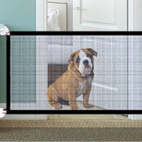HKM-9663421 Foldable Nylon Dog Enclosure Gate - Portable, Durable and Easy to Assemble Safety Barrier for Pets