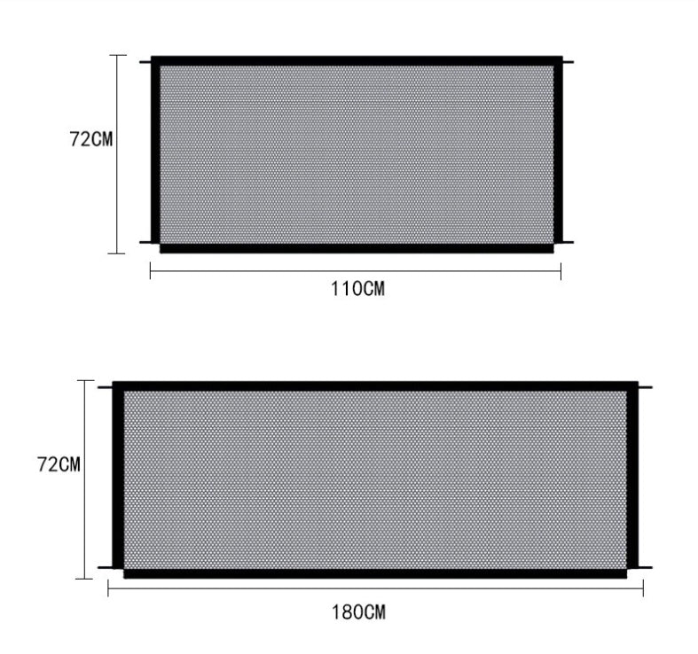 HKM-9663421 Foldable Nylon Dog Enclosure Gate - Portable, Durable and Easy to Assemble Safety Barrier for Pets
