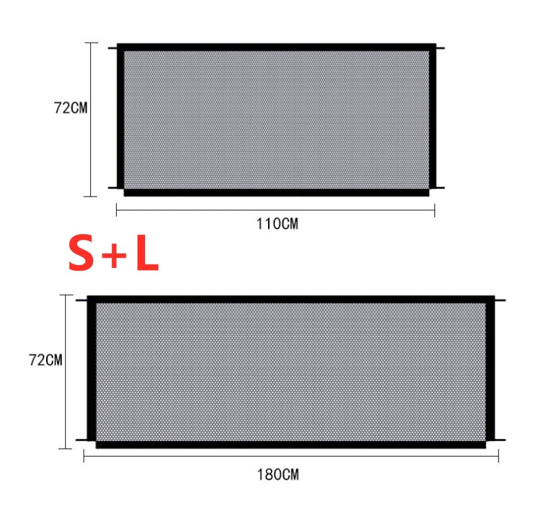 HKM-9663421 Foldable Nylon Dog Enclosure Gate - Portable, Durable and Easy to Assemble Safety Barrier for Pets