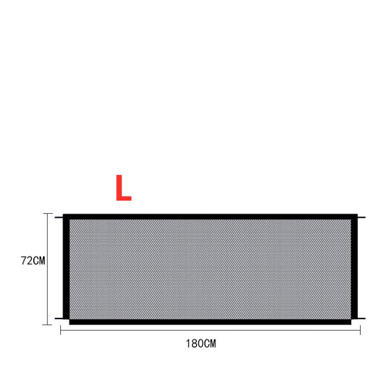 HKM-9663421 Foldable Nylon Dog Enclosure Gate - Portable, Durable and Easy to Assemble Safety Barrier for Pets