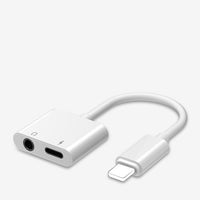 HKM-966419 2-in-1 3.5mm Audio Adapter with Charging and Microphone Functionality for Apple Devices