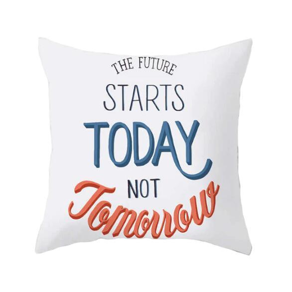 HKM-966419 Nordic Style Single-Sided Digital Printing Pillow Cover in Super Soft Short Plush Fabric, 45x45cm
