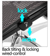 HKM-966483 Ergonomic High Back Mesh Office Chair with Footrest and Reclining Feature