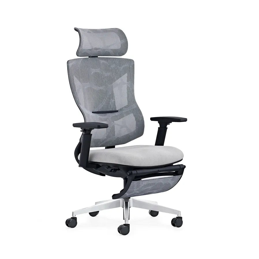 HKM-966483 Ergonomic High Back Mesh Office Chair with Footrest and Reclining Feature