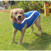 HKM-9666237 Warm Fleece-Lined Cold Weather Coat for Medium and Large Dogs in Red, Blue, Rose Red, and Yellow