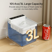 HKM-9667645 Automatic Pet Fountain with Radar Sensing Technology and 3L Water Capacity