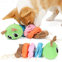 HKM-9667773 Durable Cotton Rope Toy with Sound and Food Leaking Features for Dogs - 38*11*12CM