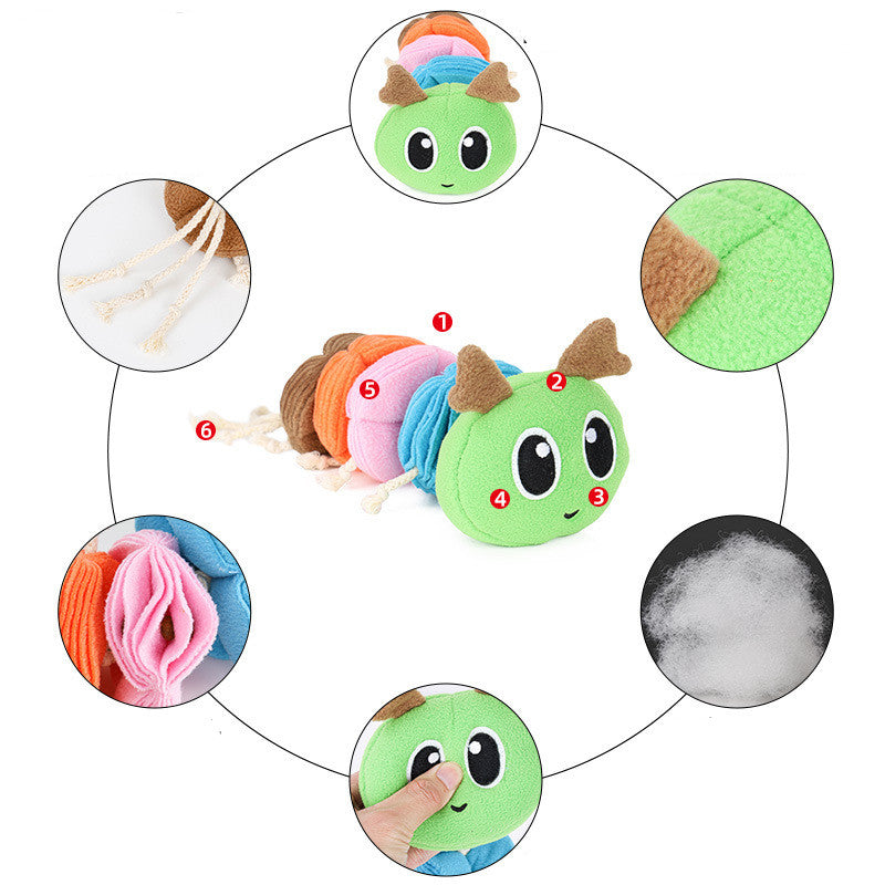 HKM-9667773 Durable Cotton Rope Toy with Sound and Food Leaking Features for Dogs - 38*11*12CM