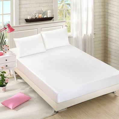 HKM-966803 Silk Bed Cover Set with Solid Color and Special Pillowcase, Available in Multiple Sizes