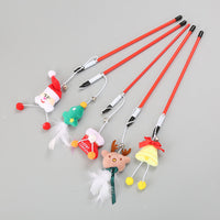 HKM-9668413 Interactive Christmas Cat Toy with Feathers for Safe Play and Natural Movement