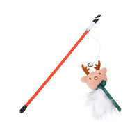 HKM-9668413 Interactive Christmas Cat Toy with Feathers for Safe Play and Natural Movement