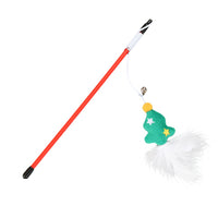 HKM-9668413 Interactive Christmas Cat Toy with Feathers for Safe Play and Natural Movement