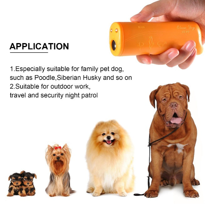 HKM-9669181 Ultrasonic Dog Training and Bark Control Device with High-Frequency Sound