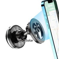 HKM-966931 Solar-Powered Magnetic Car Phone Holder with Stable Glass Adsorption and Foldable Design