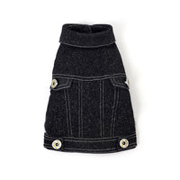 HKM-9669949 Pet Cowboy Vest in Blue, Black, and Purple - Punk Style Denim Waistcoat for Pets