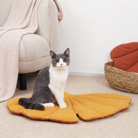 HKM-9670845 Leaf Shape Soft Dog Bed Mat - Comfortable & Machine Washable Crate Pad for Pets