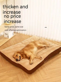 HKM-9671613 Warm and Cozy Fully Removable Washable Dog Mat in Flannel Green for All Seasons