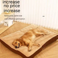 HKM-9671613 Warm and Cozy Fully Removable Washable Dog Mat in Flannel Green for All Seasons
