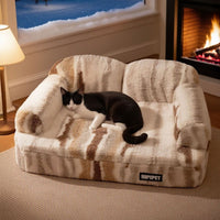 HKM-967315 Thickened Fleece-lined Pet Bed with Moon Velvet Fabric and Non-slip Base for Dogs and Multi-Pet Families