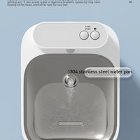 HKM-9673405 Automatic Cat Water Fountain with Filtration System - 25CM x 19CM, White