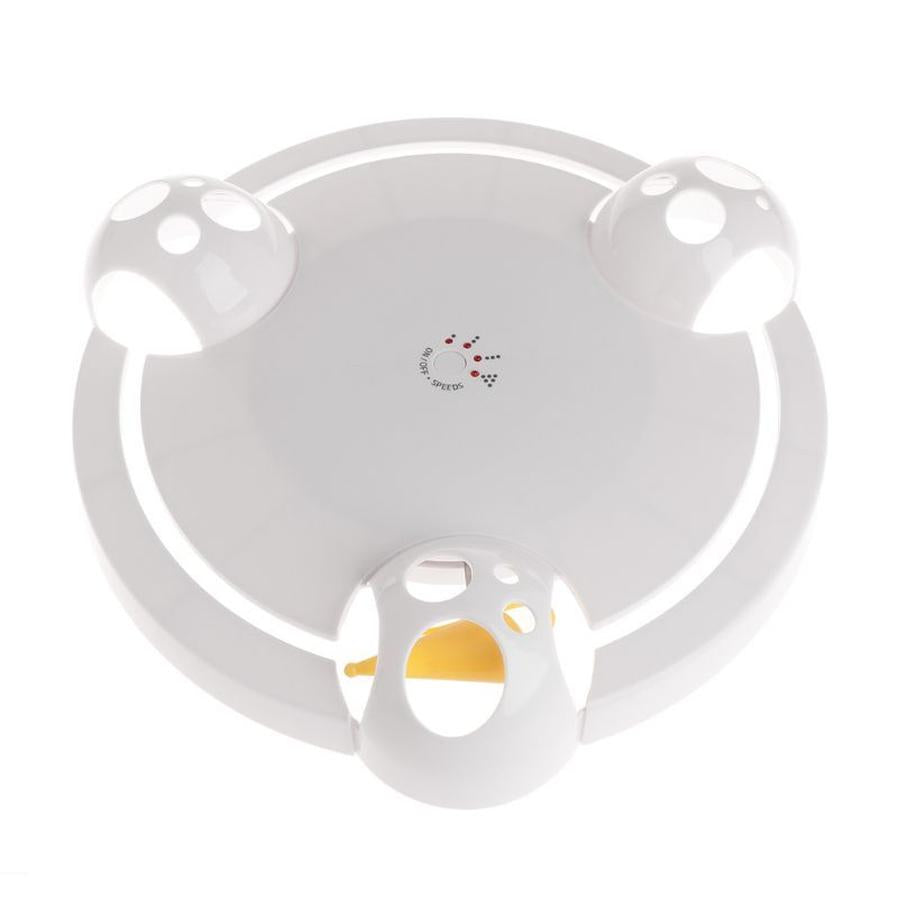 HKM-967379 Auto-Rotating Cat Toy Turntable with Electric Mouse Play Plate - Durable ABS Material