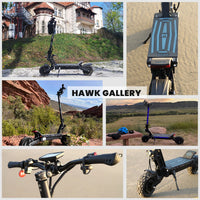 HKM-967379 Dual Motor Electric Scooter for Adults, 10 Inch Fat Tire, Foldable, 70 km Range, 15 mph Max Speed, Hydraulic Brake, Waterproof